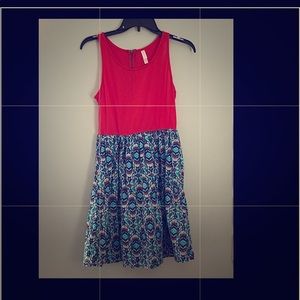 Orange/Turquoise Sleeveless Dress Perfect fall